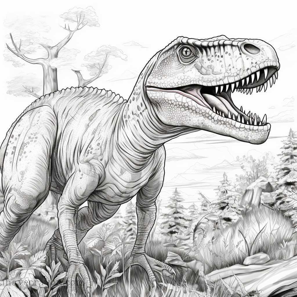 IHC Dinosaurs Free Coloring Page 0005