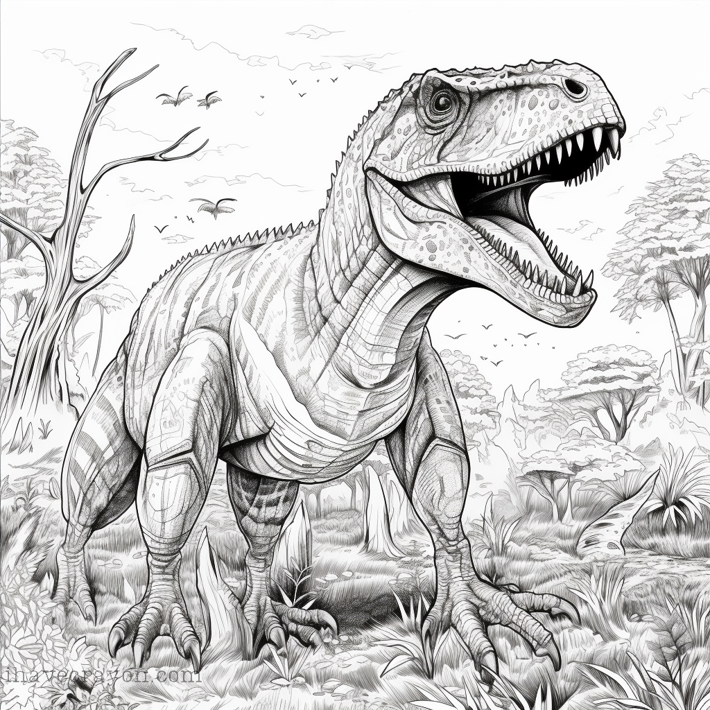 IHC Dinosaurs Free Coloring Page 0008