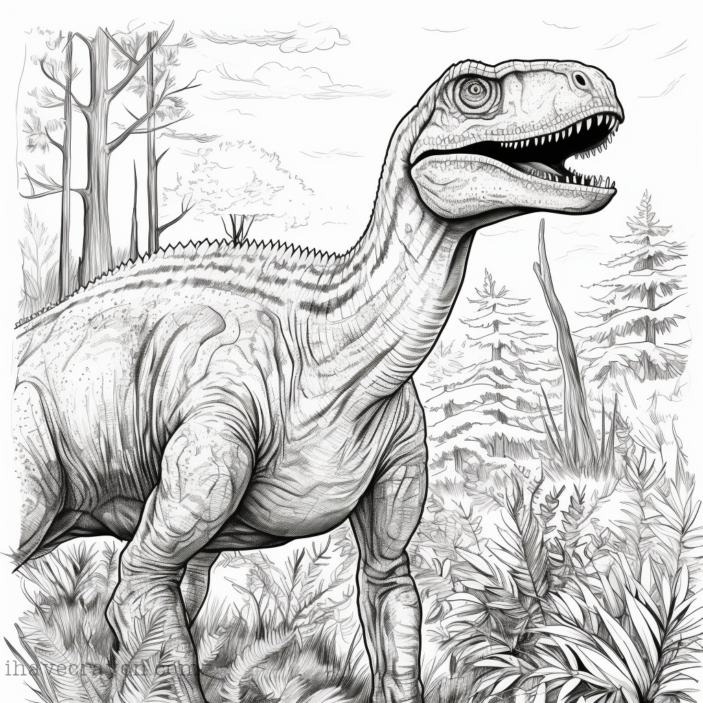 IHC Dinosaurs Free Coloring Page 0010