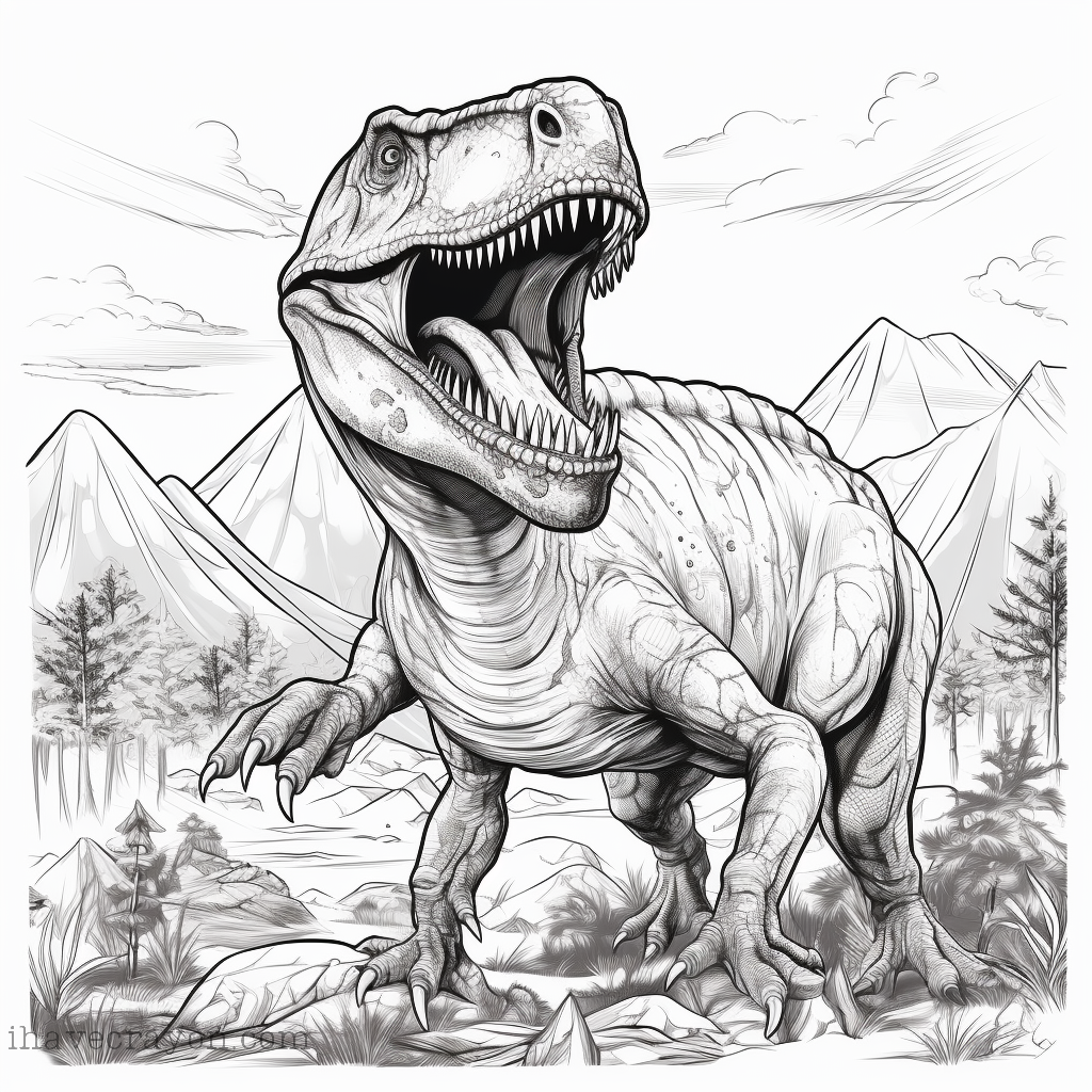 IHC Dinosaurs Free Coloring Page 0011
