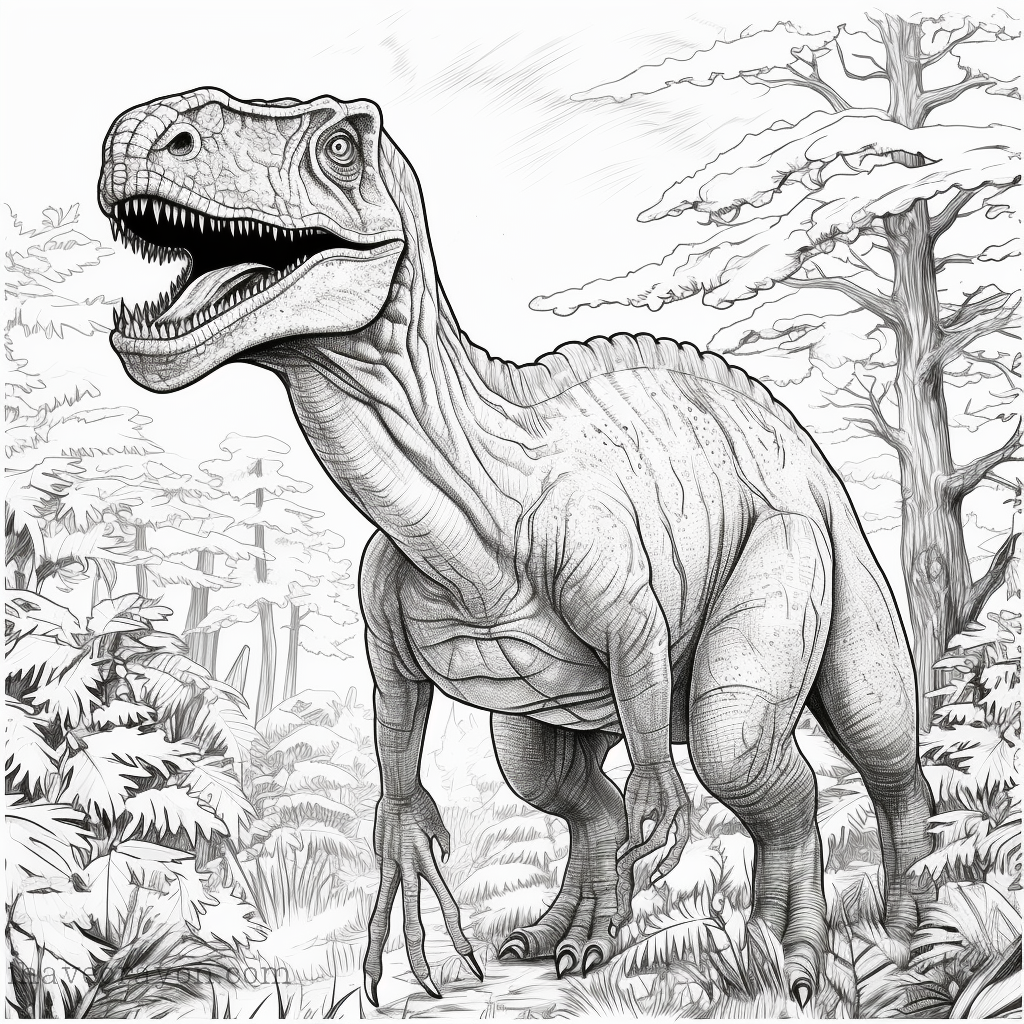 IHC Dinosaurs Free Coloring Page 0012