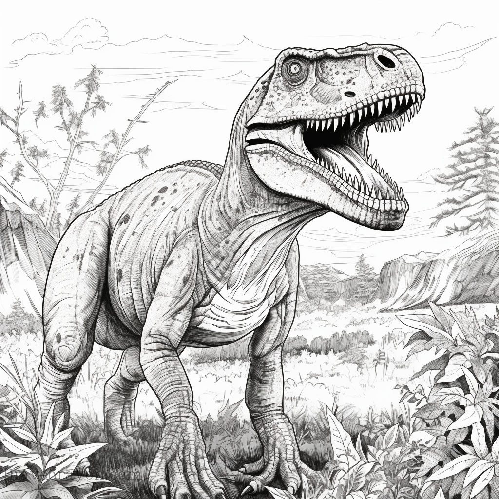 IHC Dinosaurs Free Coloring Page 0013