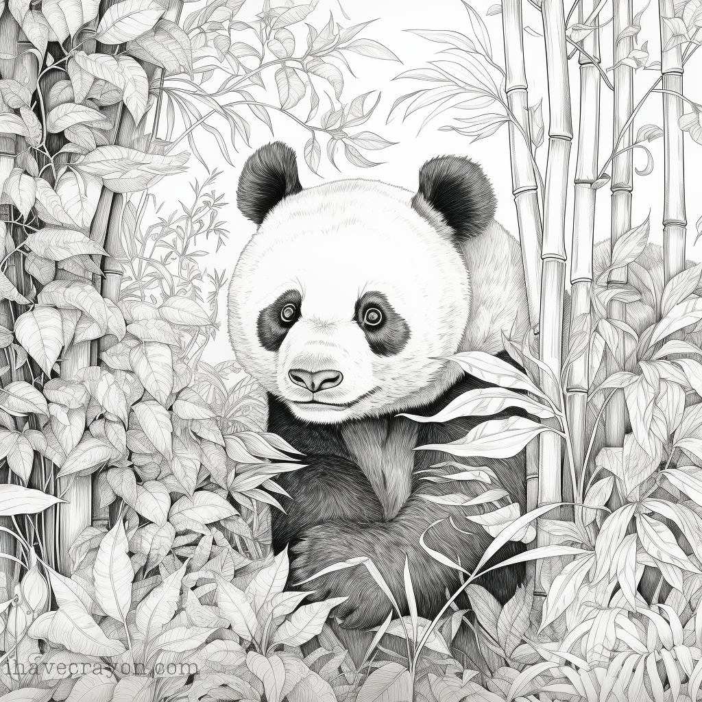 IHC Panda Free Coloring Page 0001