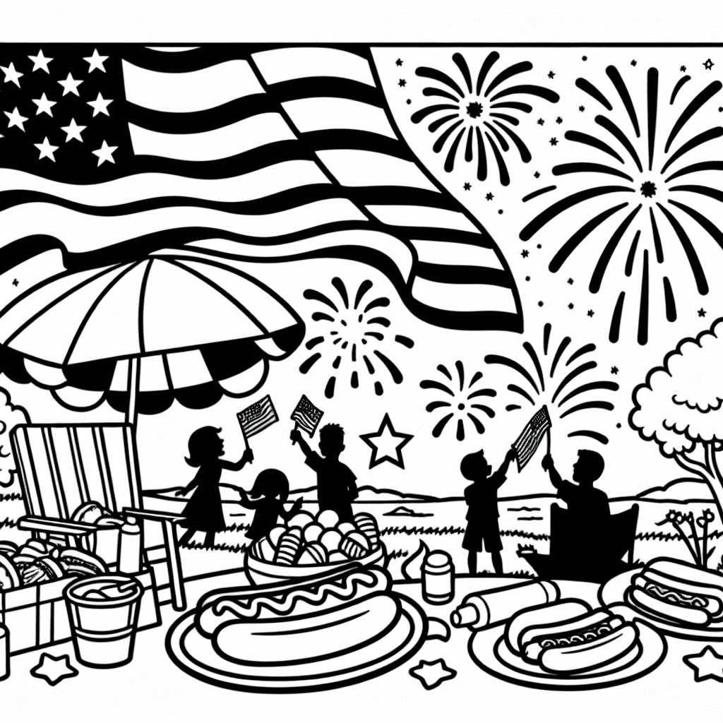 4th of July Coloring Pages Printable