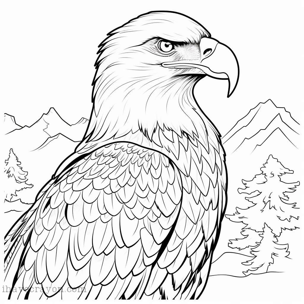 Bald Eagle Coloring Pages-004