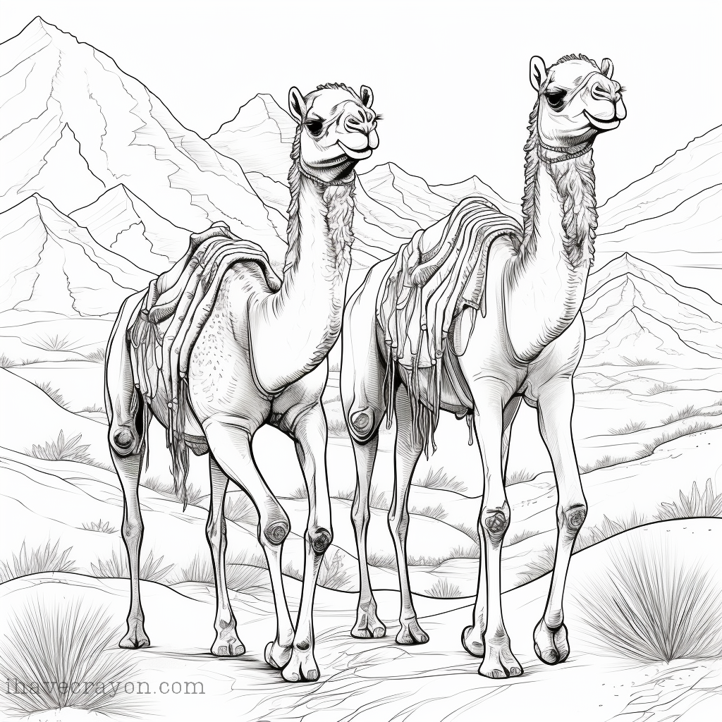 Camel Coloring Pages-004