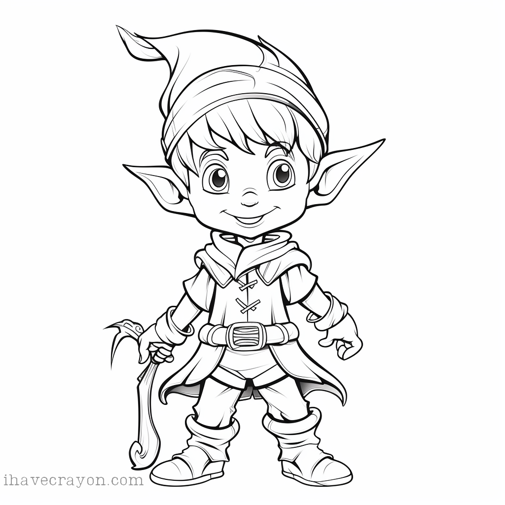 Elf Coloring Pages-004