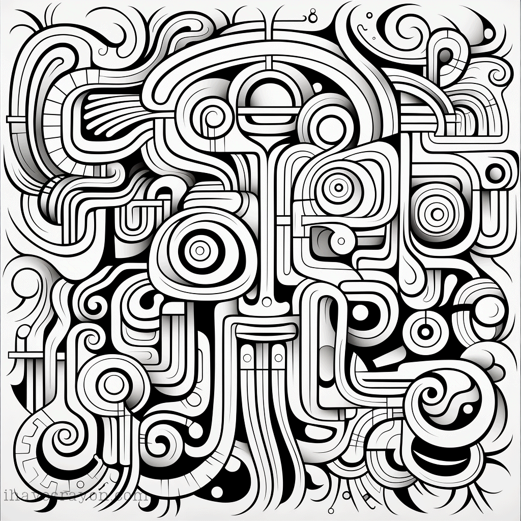 IHC Free Abstract Art For Adults Coloring Pages 0004