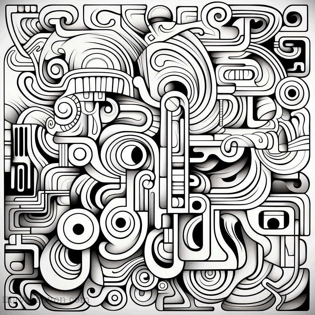 IHC Free Abstract Art For Adults Coloring Pages 0016