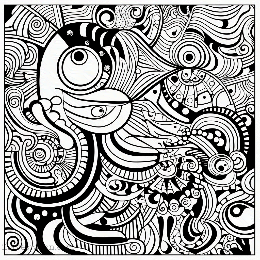 IHC Free Abstract Art For Adults Coloring Pages 0019