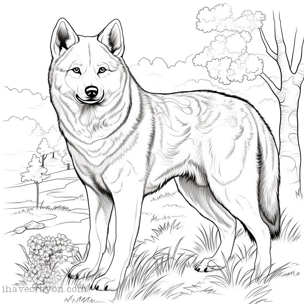 IHC Free Akita Coloring Pages 0003