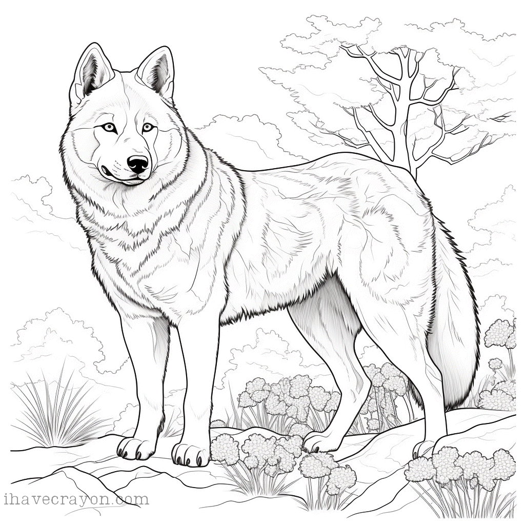 IHC Free Akita Coloring Pages 0004
