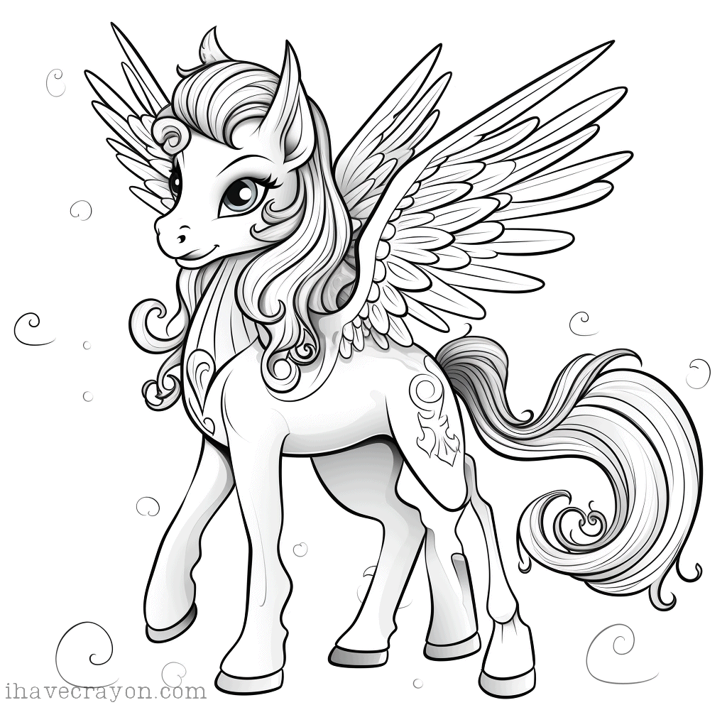 IHC Free Alicorn Coloring Pages 0002