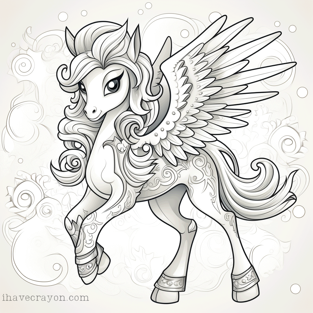 IHC Free Alicorn Coloring Pages 0003