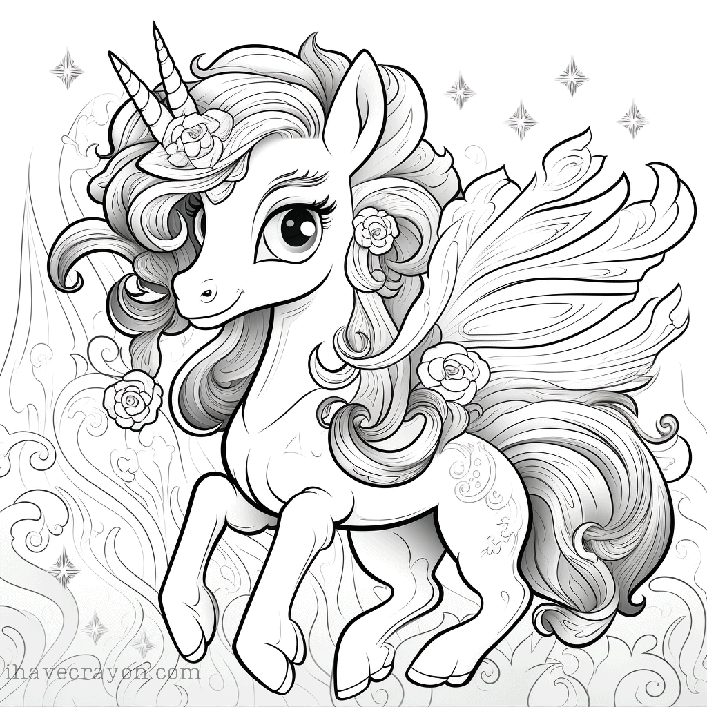 IHC Free Alicorn Coloring Pages 0004