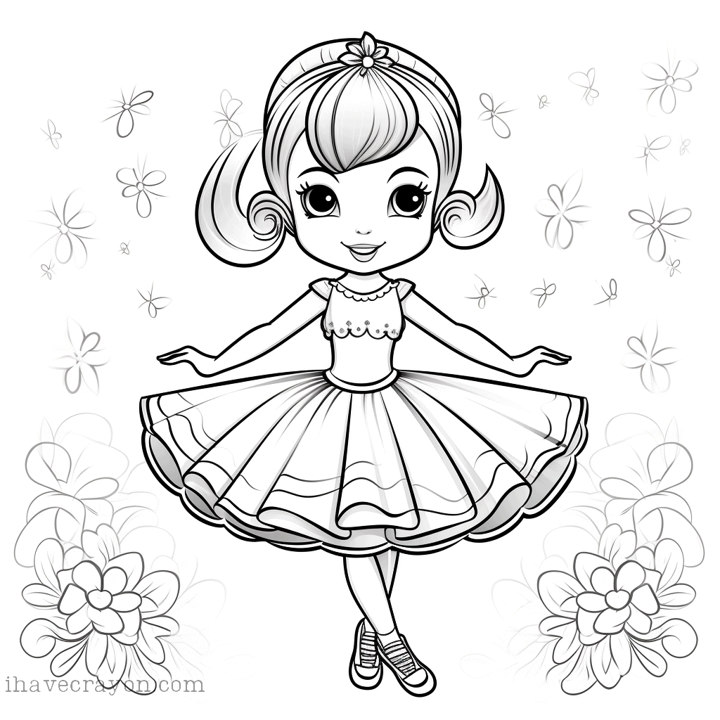 IHC Free Ballerina Coloring Pages 001