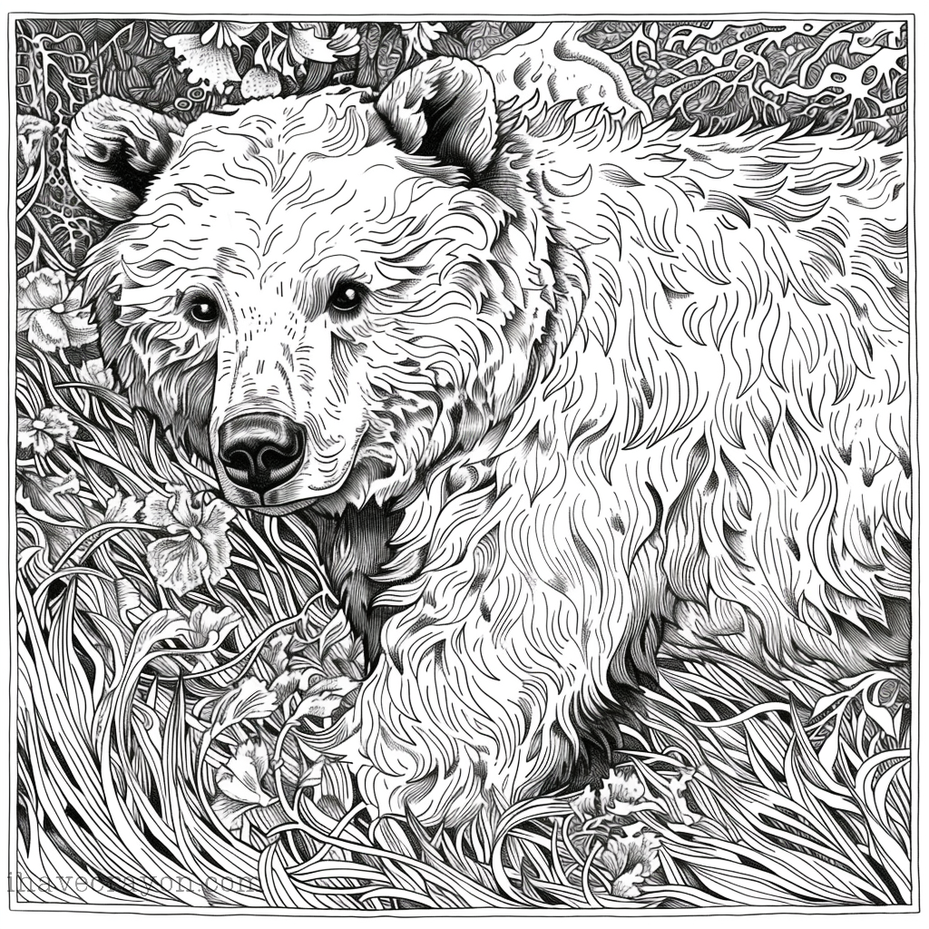 Free Bear Coloring Pages-001
