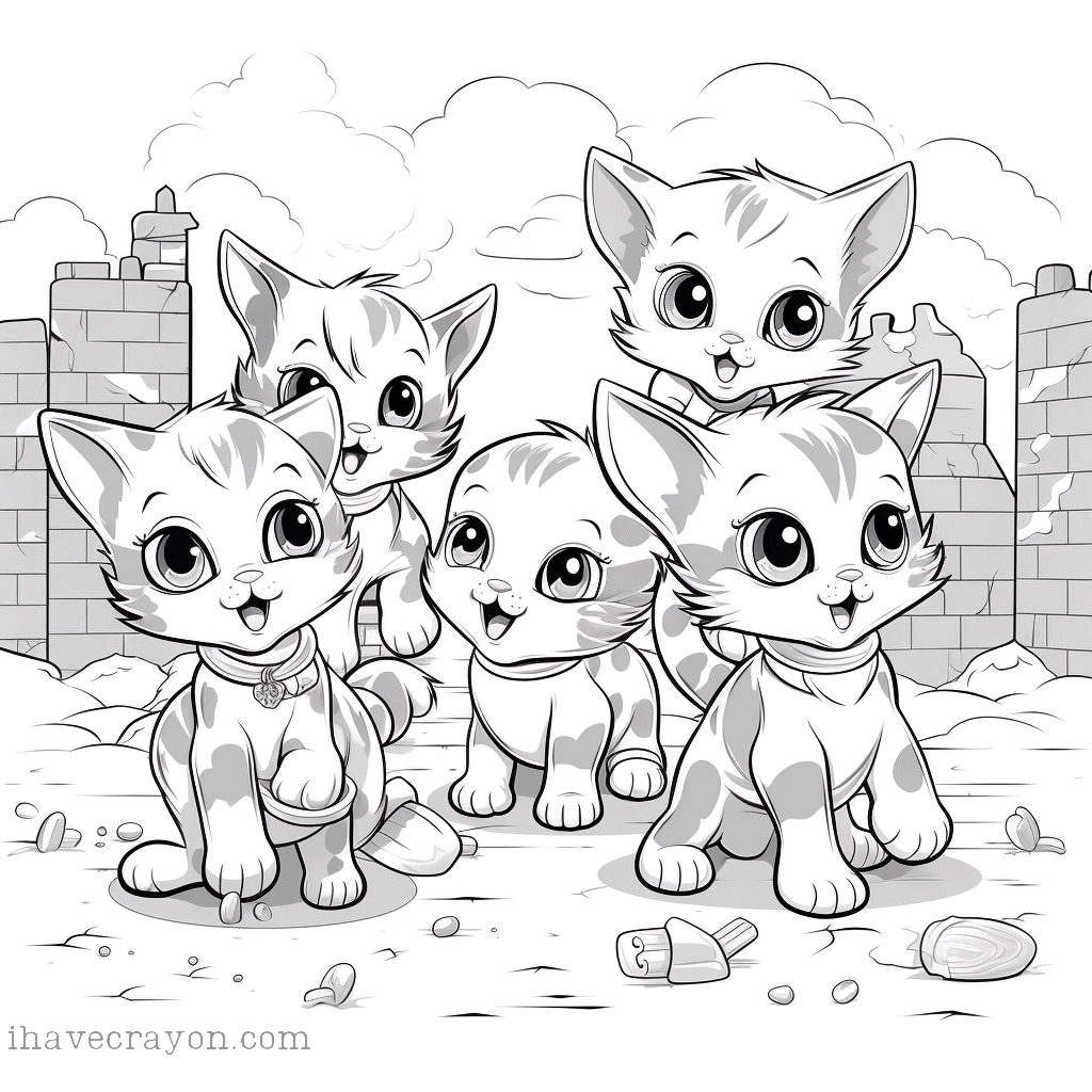 IHC Free Cats Coloring Pages0001