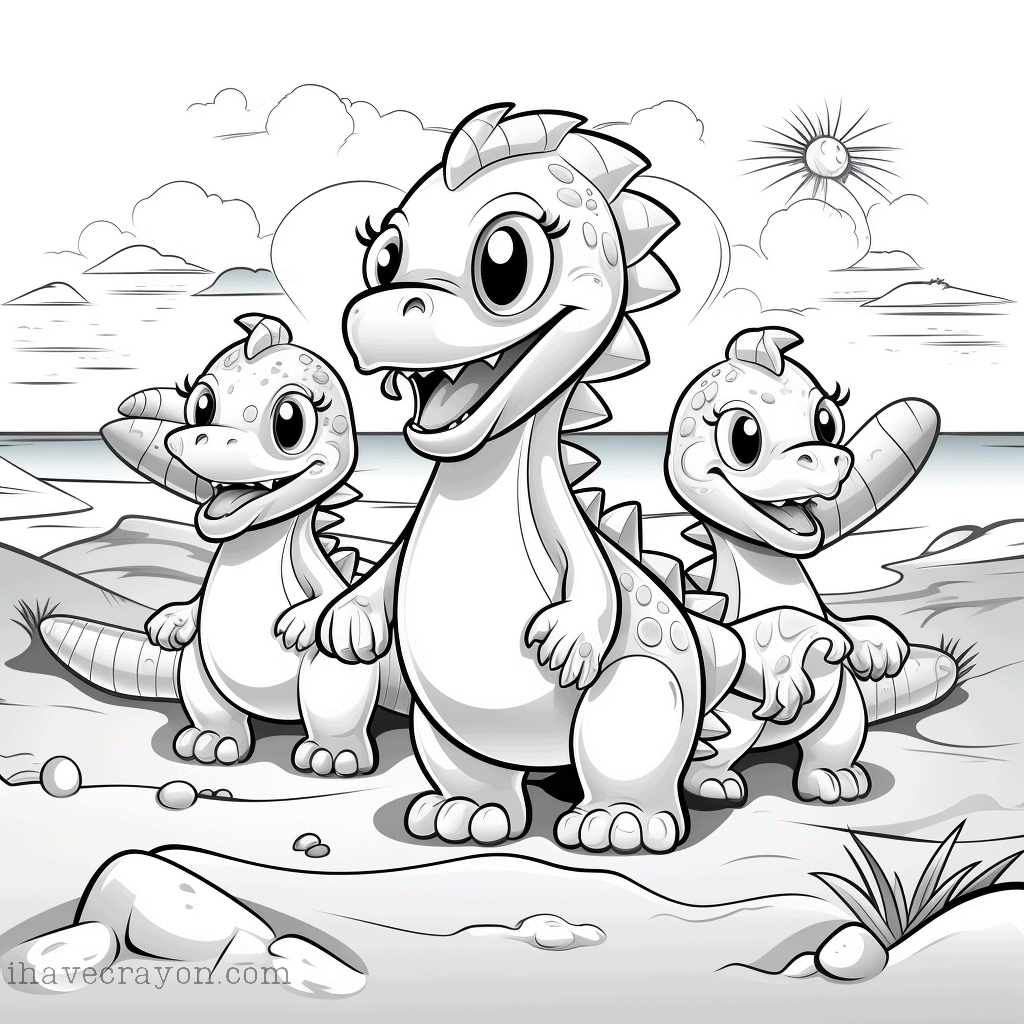 IHC Free Dinosaurs Coloring Pages0015