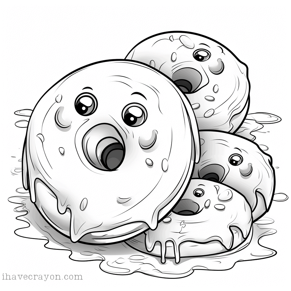 IHC Free Donuts Coloring Pages 0010