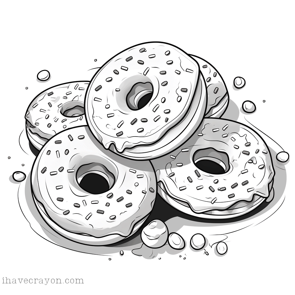 IHC Free Donuts Coloring Pages 0012