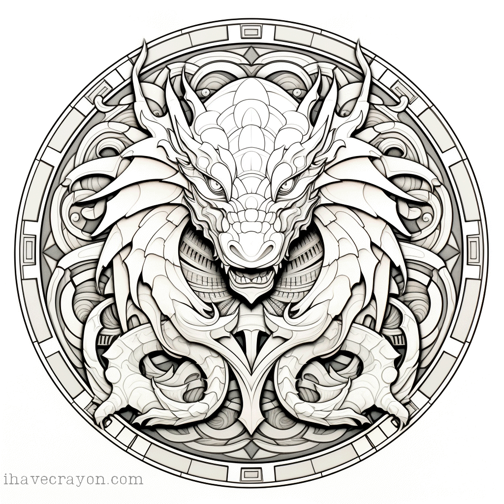 IHC Free Dragon Madalas Coloring Pages 0003