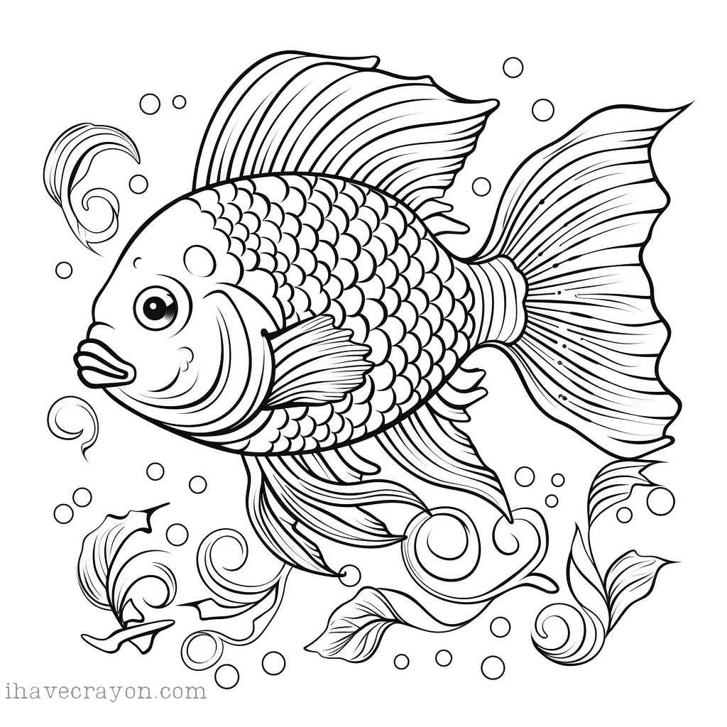 IHC Free Fish Coloring Pages 003