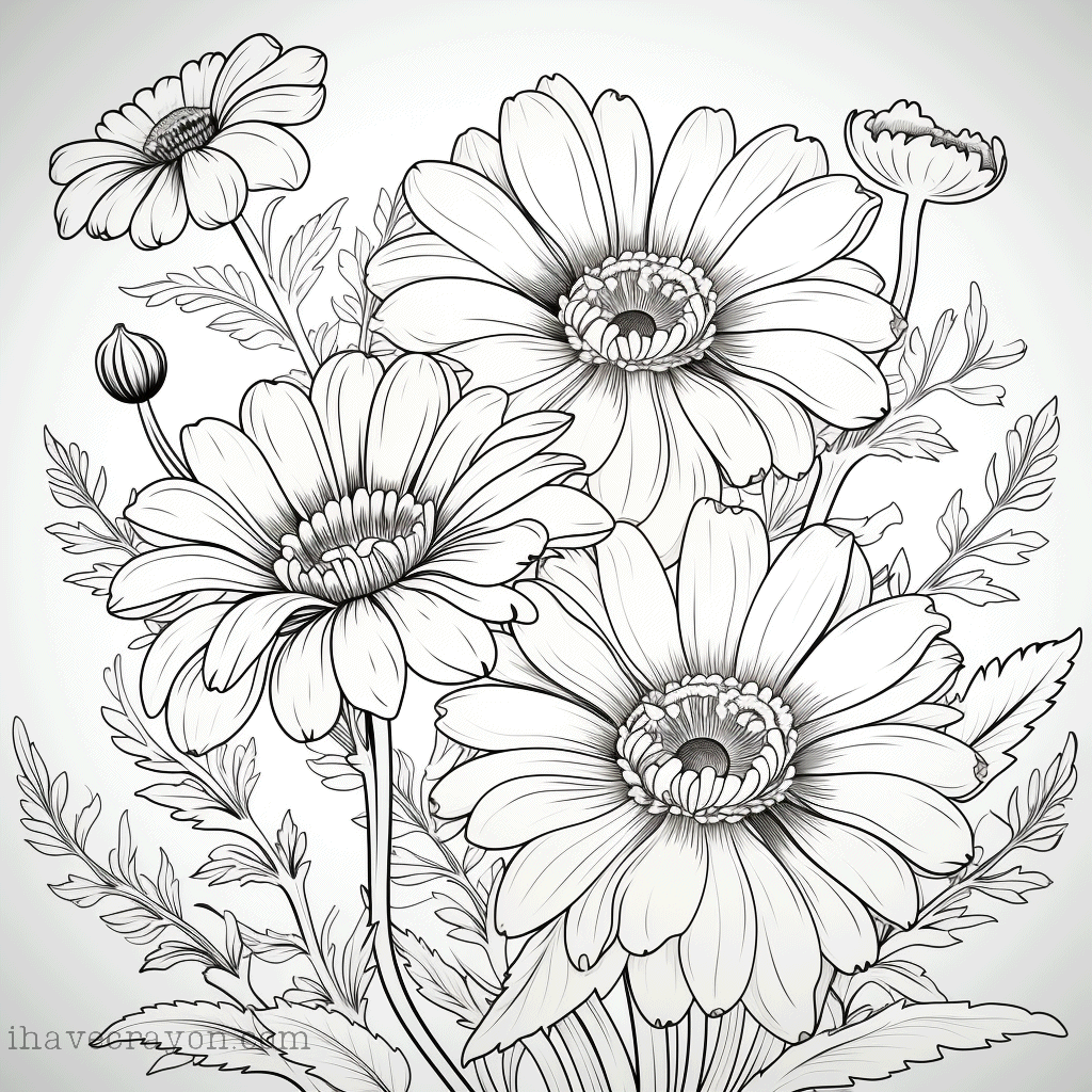 IHC Free Floral Coloring Pages 003