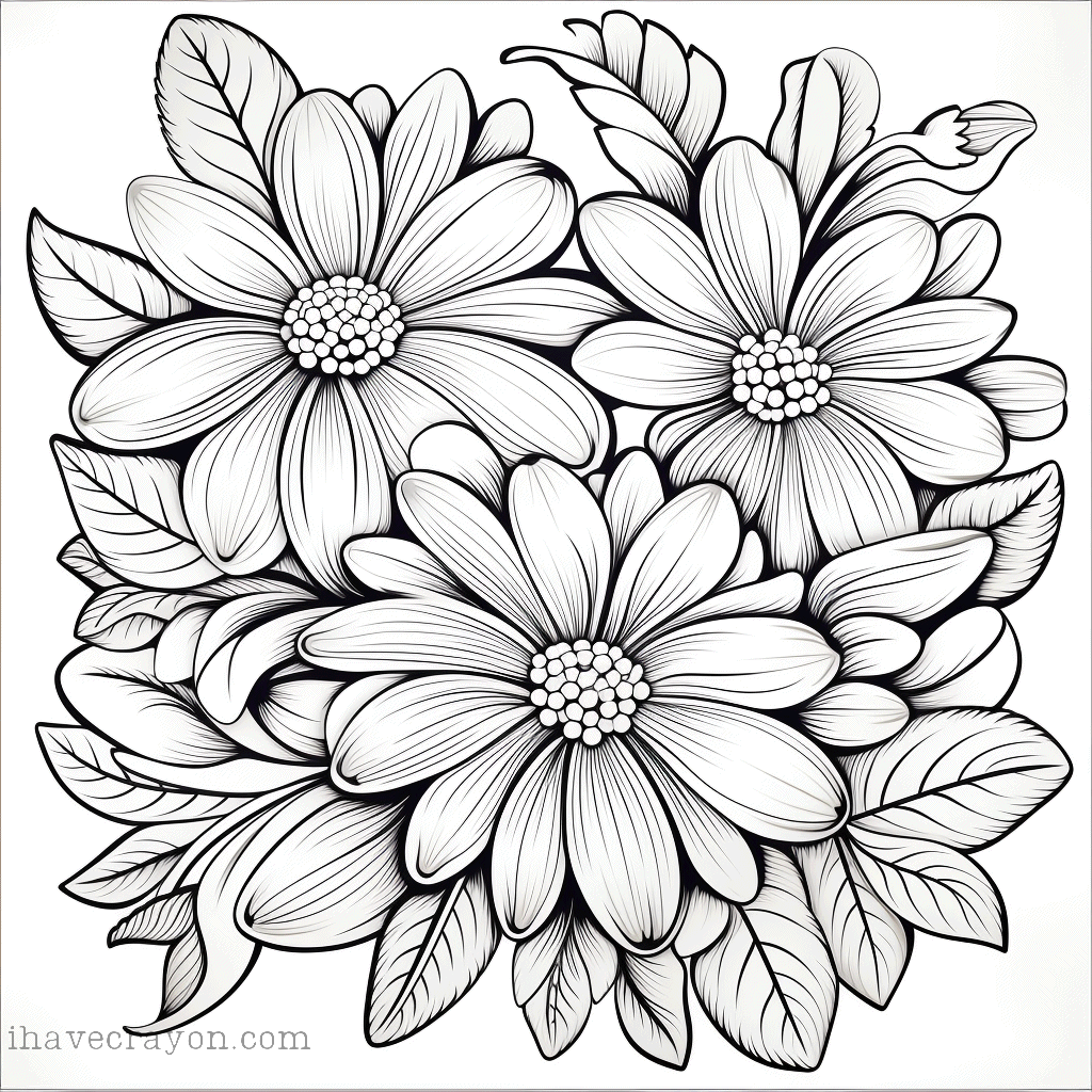 IHC Free Floral Coloring Pages 008