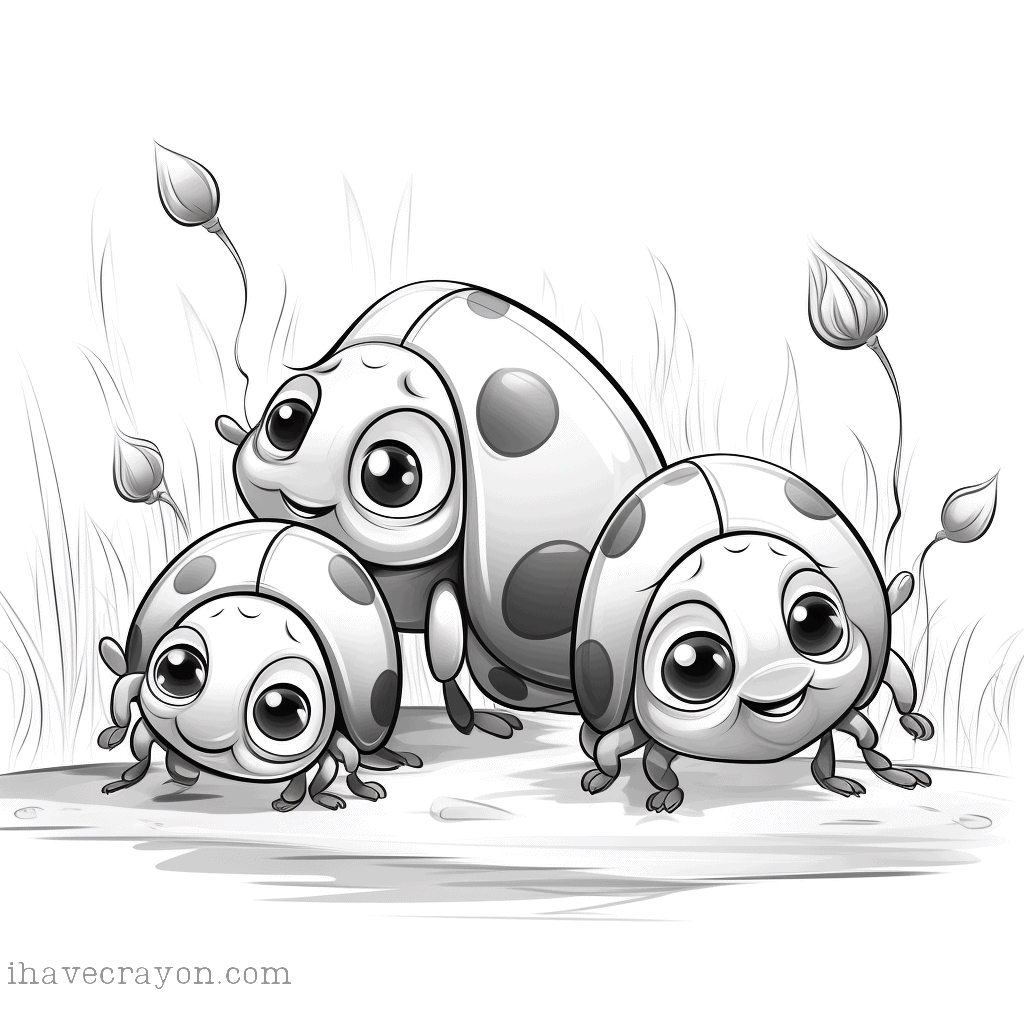 IHC Free Ladybug Coloring Pages 002