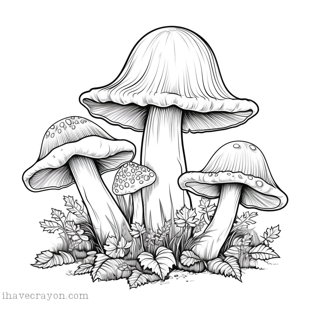 IHC Free Mushroom Coloring Pages 0020