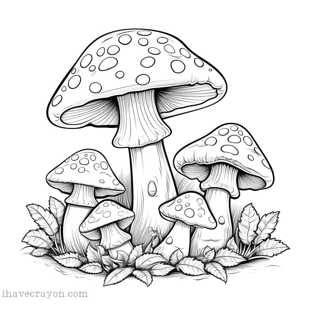 IHC Free Mushroom Coloring Pages 0024