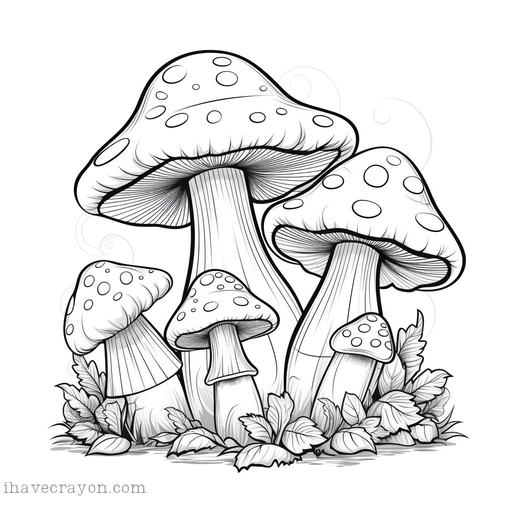 IHC Free Mushroom Coloring Pages 0031