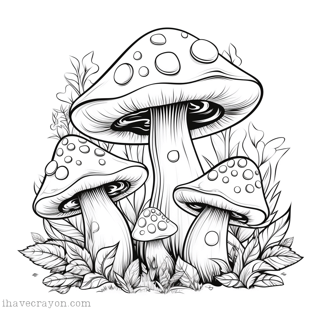 IHC Free Mushroom Coloring Pages 0035