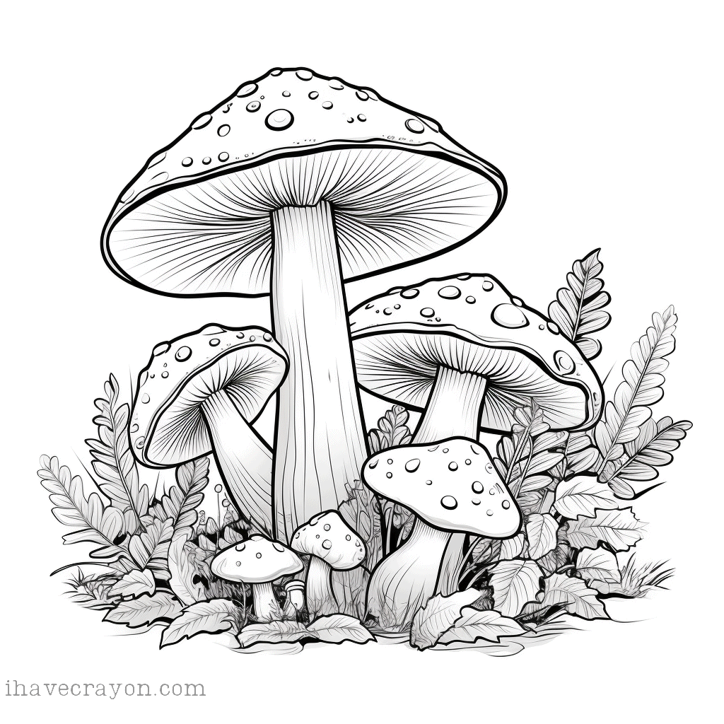 IHC Free Mushroom Coloring Pages 0040