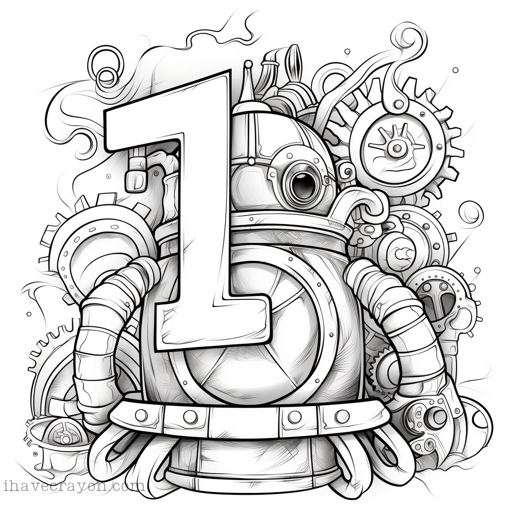 IHC Free Number One Coloring Pages 0020