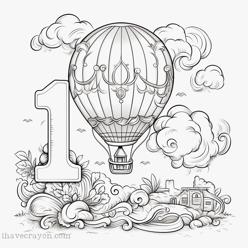 IHC Free Number One Coloring Pages 0021