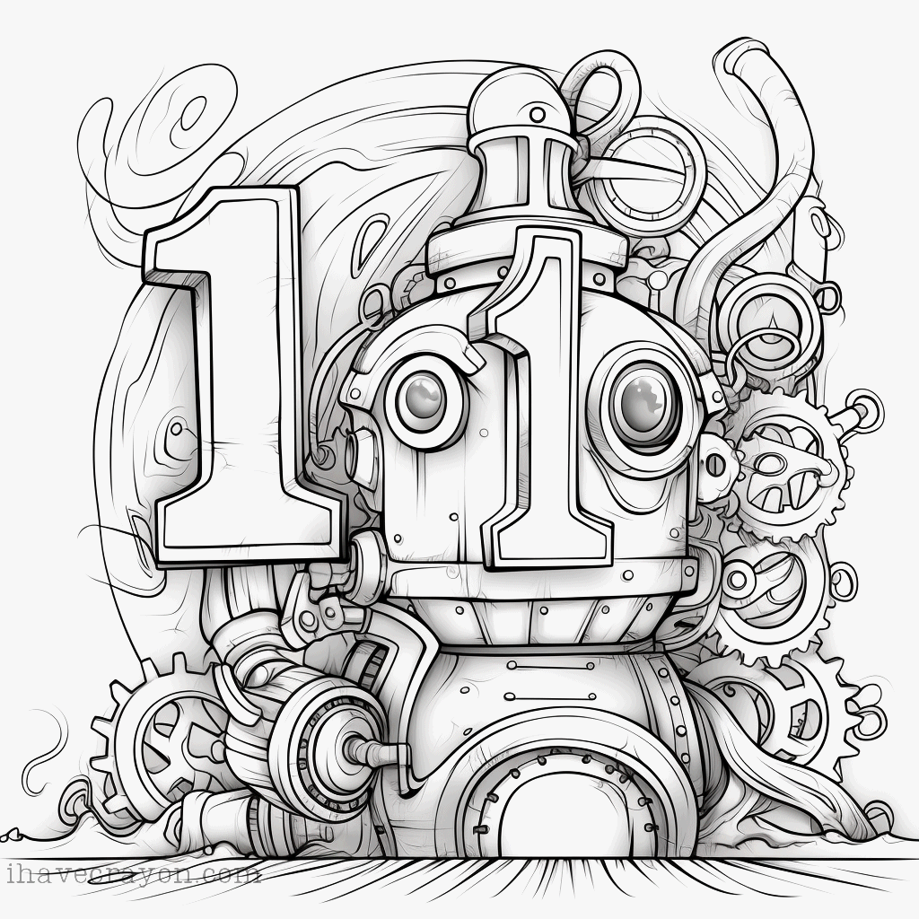 IHC Free Number One Coloring Pages 0023