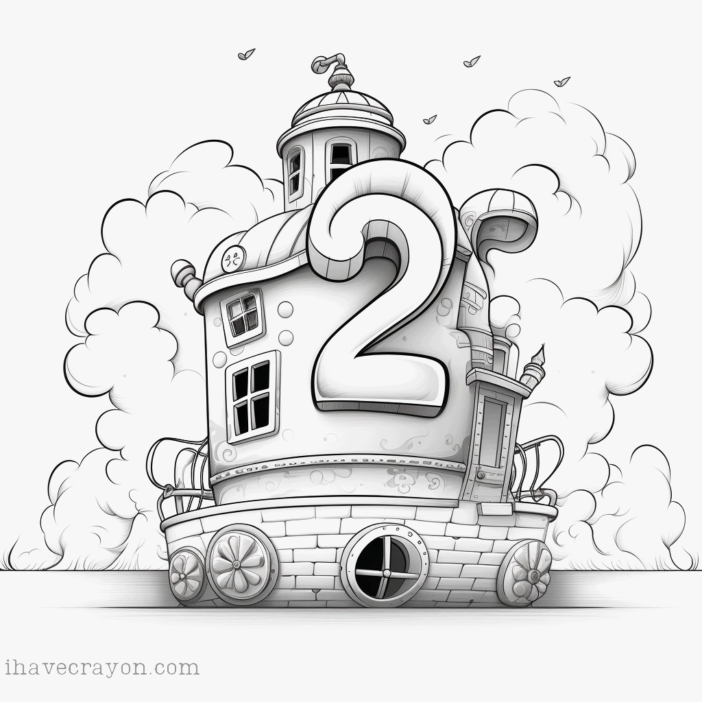 IHC Free Number Two Coloring Pages 0006
