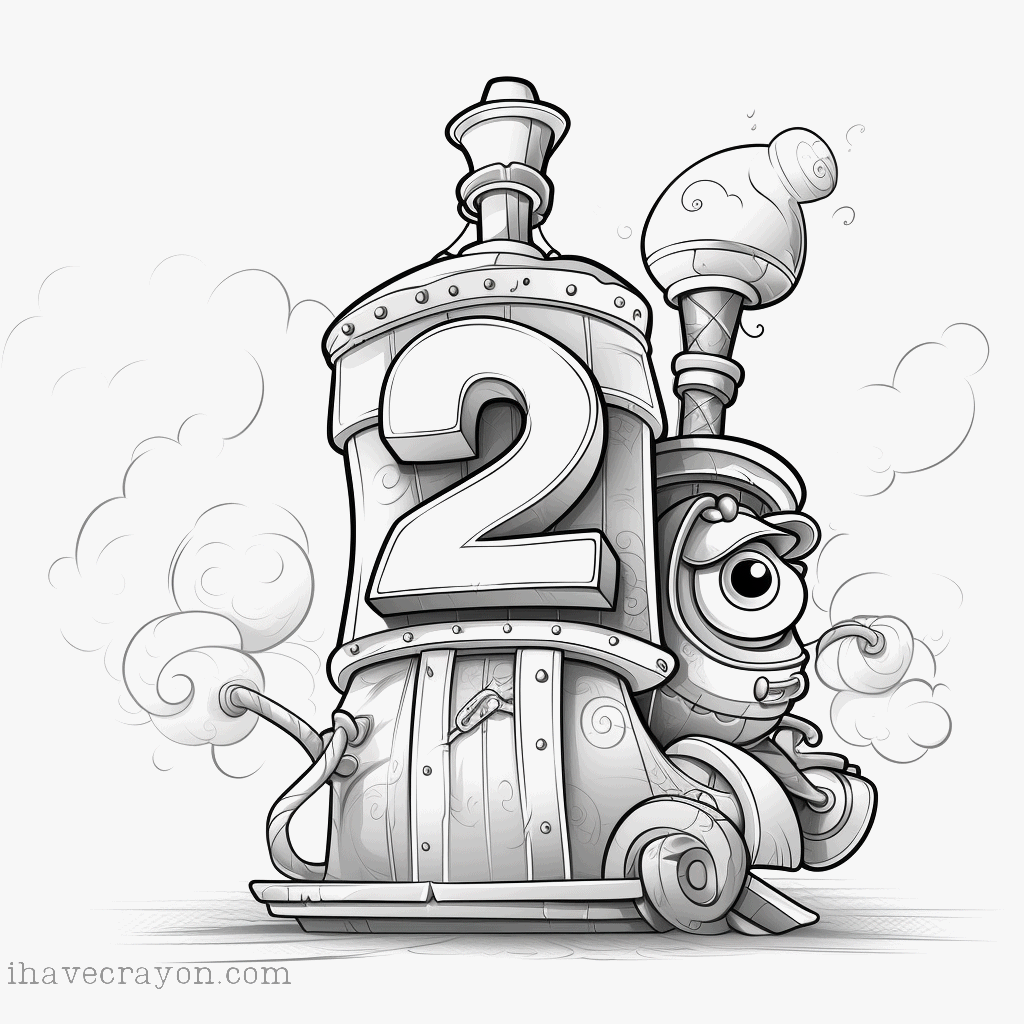 IHC Free Number Two Coloring Pages 0014