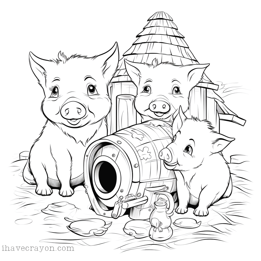IHC Free Pigs Coloring Pages0002