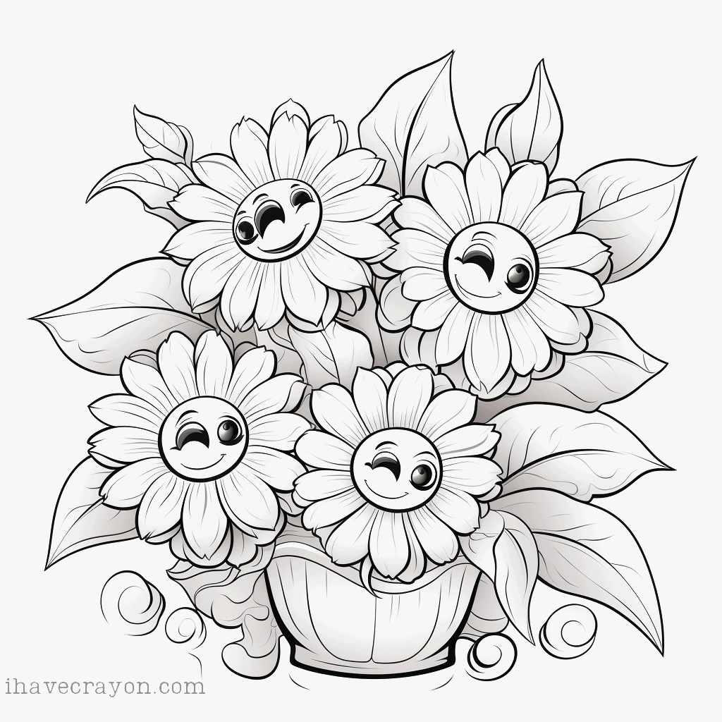 IHC Free Sunflowers Coloring Pages 005orig