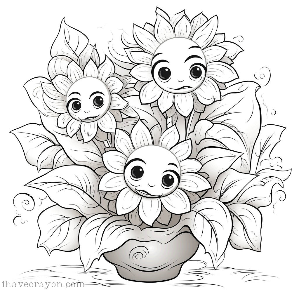IHC Free Sunflowers Coloring Pages 009