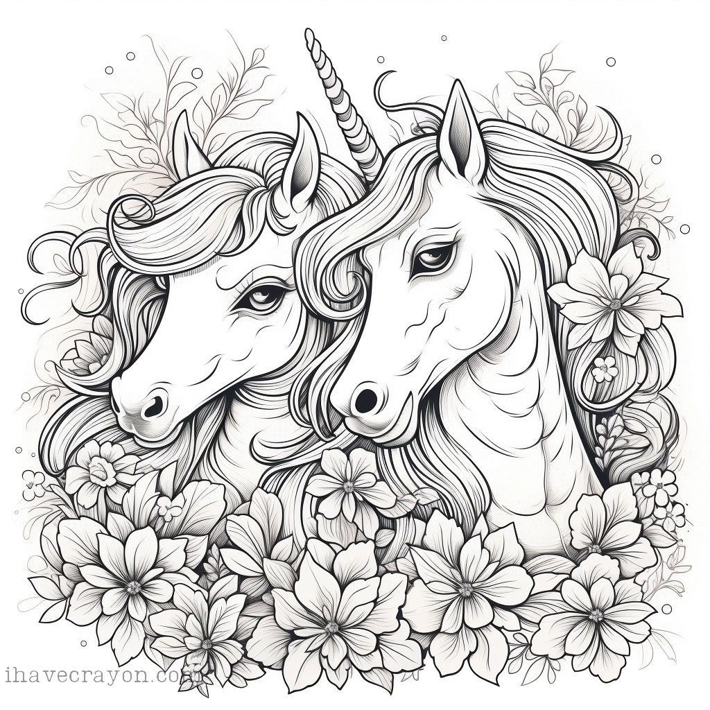 IHC Free Unicorn Coloring Pages 0006