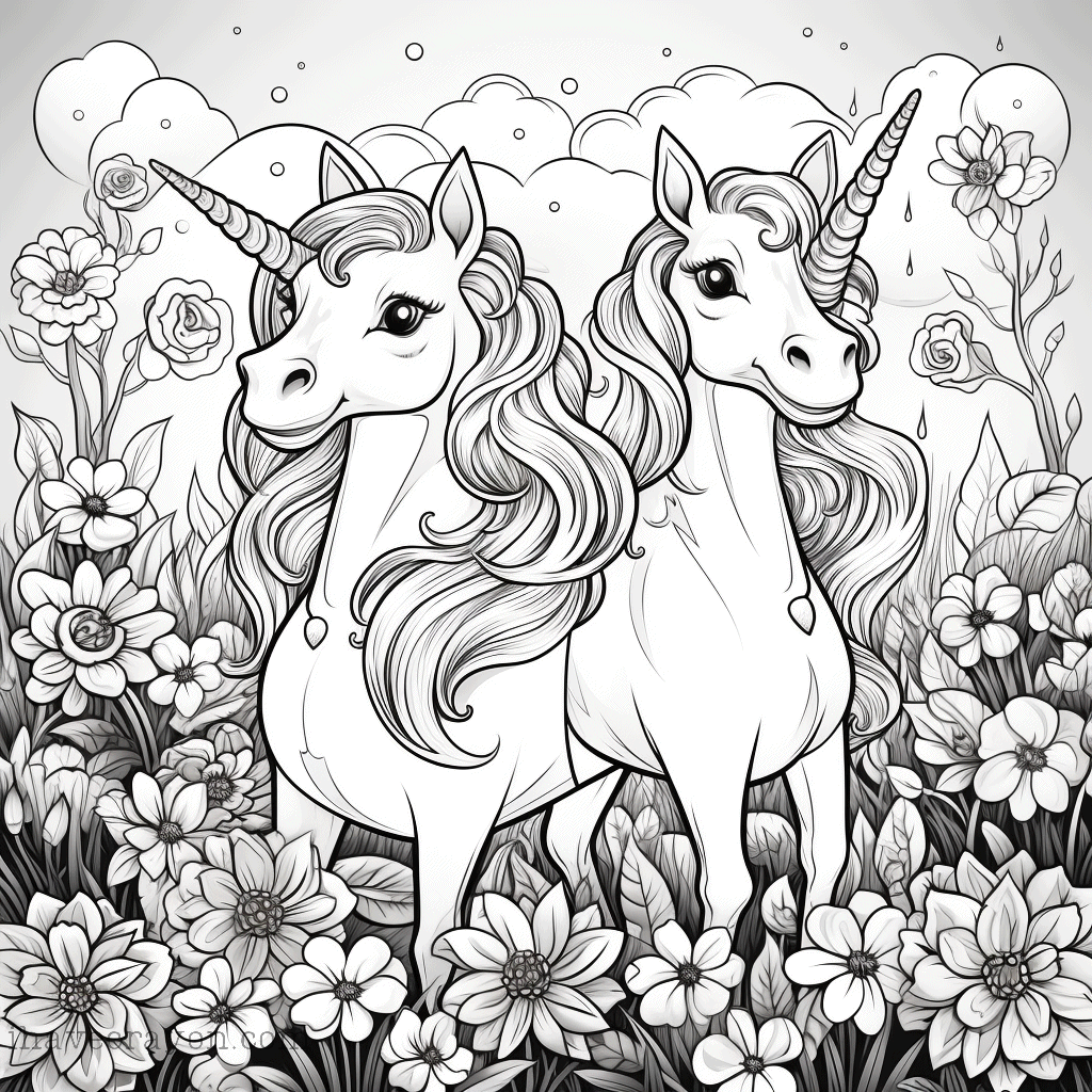 IHC Free Unicorn Coloring Pages 0010
