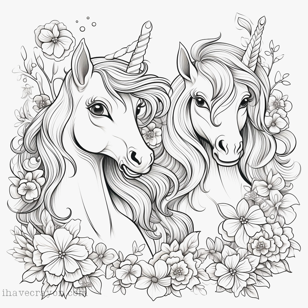 IHC Free Unicorn Coloring Pages 0014