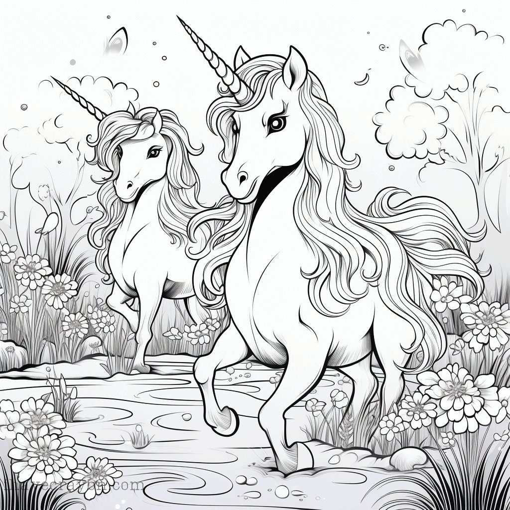 IHC Free Unicorn Coloring Pages 0026