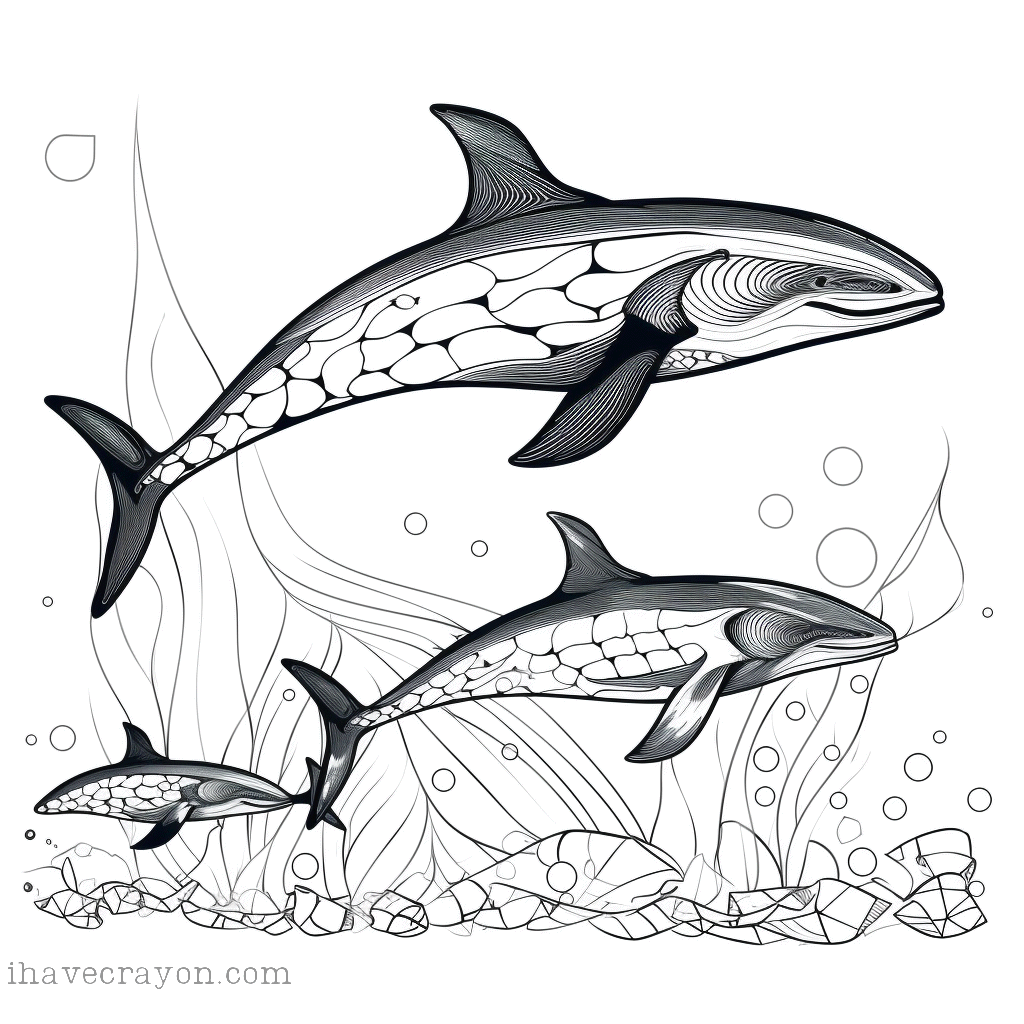 IHC Free Whale Coloring Pages 0003