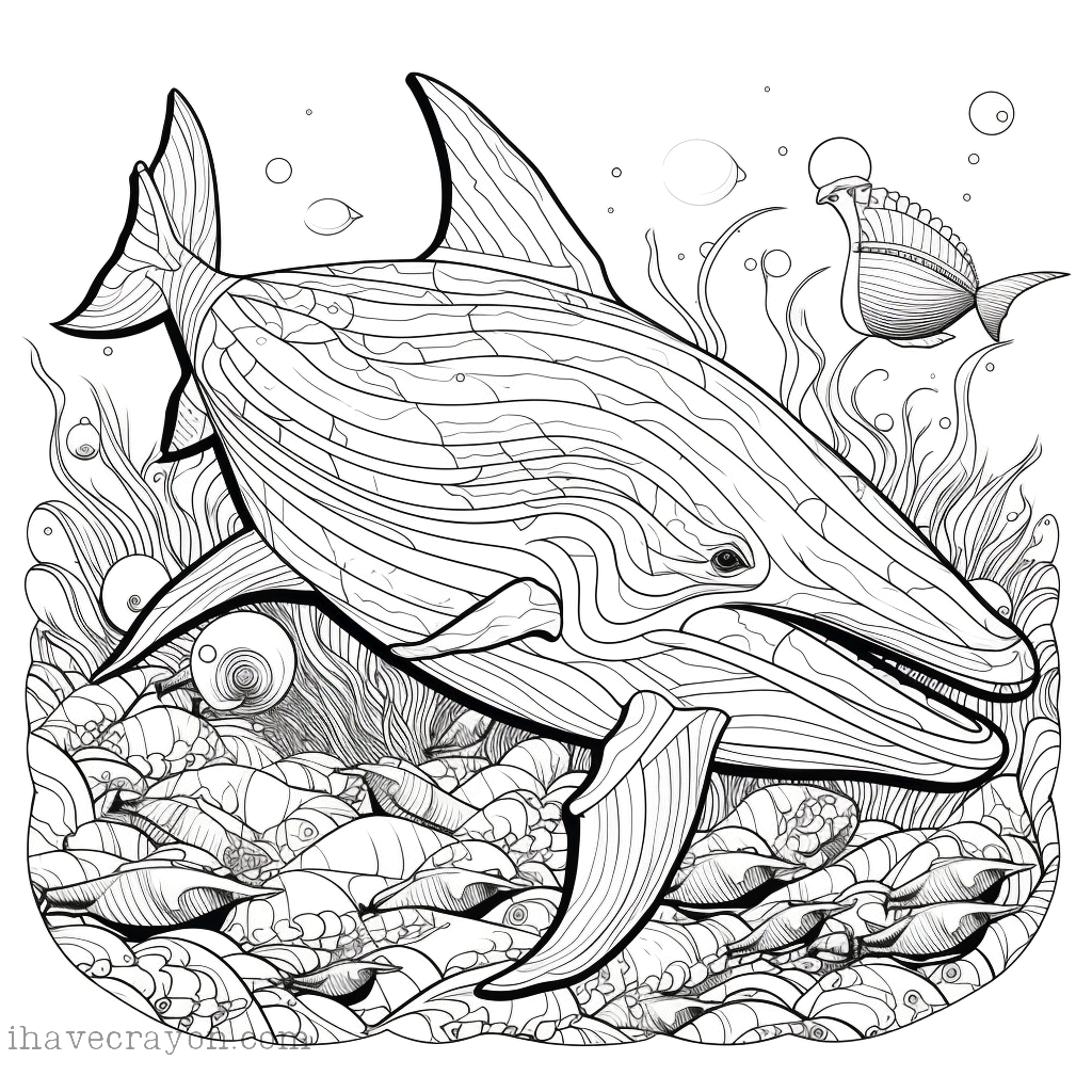 IHC Free Whales Coloring Pages 0002