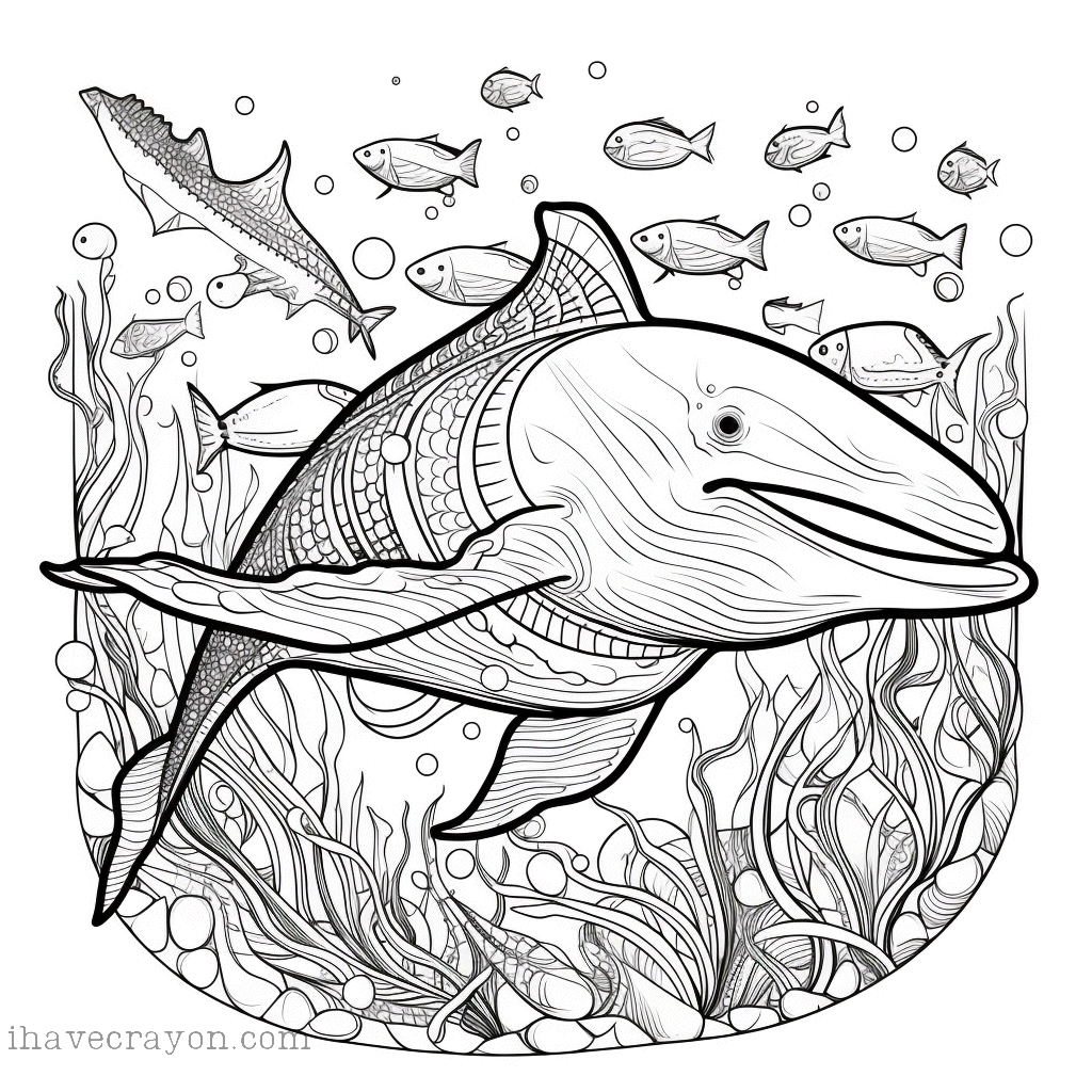 IHC Free Whales Coloring Pages 0003
